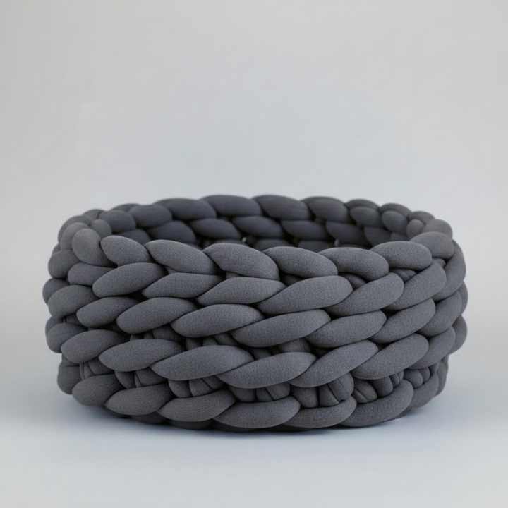 CozyWeave Rope Pet Bed – Breathable Comfort for Restful Sleep