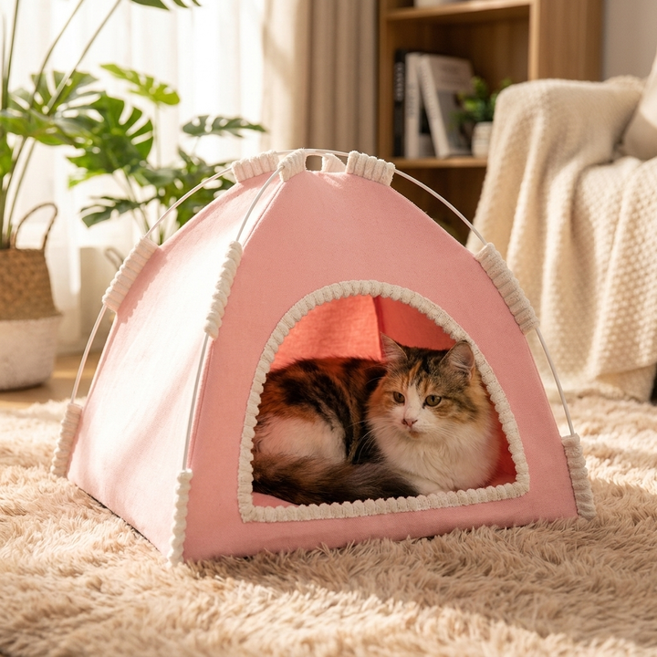 Breezy Cat Tent – Portable Shade & Comfort for Warm Days