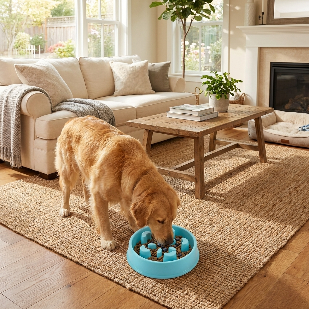 Anti-Choke Dog Feeding Bowl