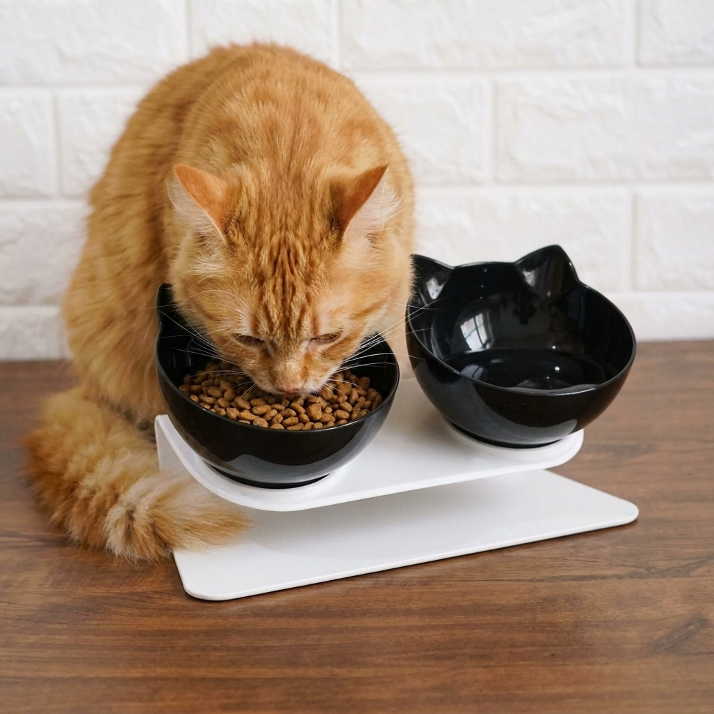 Anti-Vomiting Raised Cat Bowls