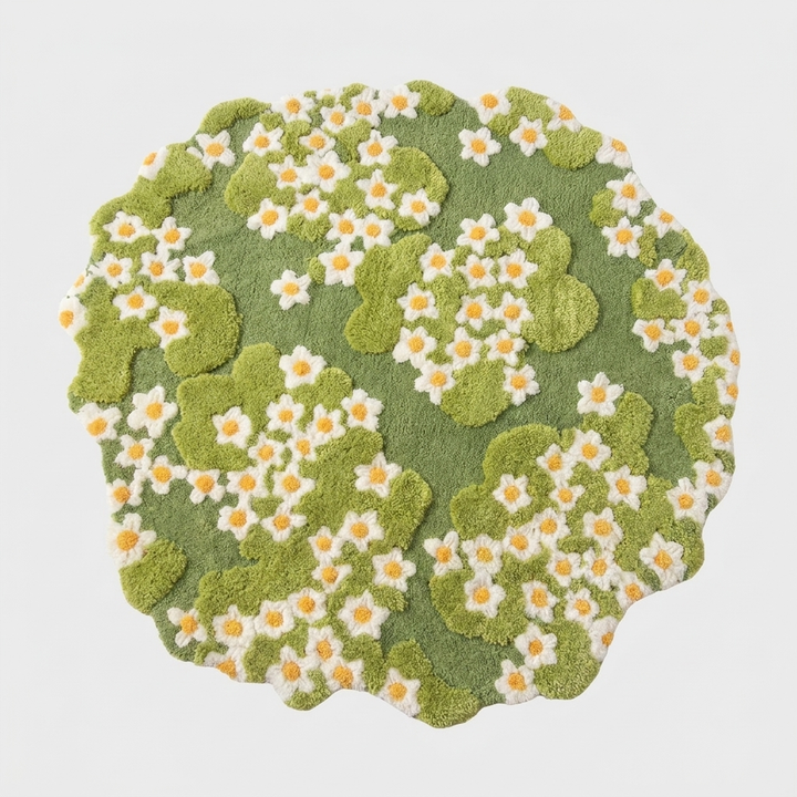 Wonderland Daisy Carpet  Nature-Inspired Pet Rug & Decorative Mat