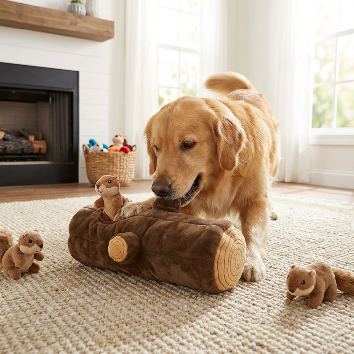 Interactive Squirrel Hide-and-Seek Dog Toy (1 Squirrel only)