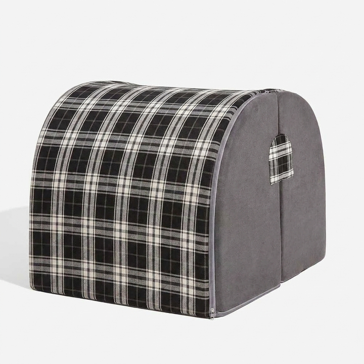 Classical Plaid House Dog Bed
