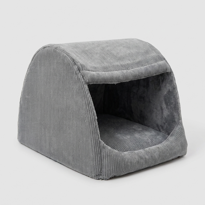 Warm Flannel Detachable Semi-Enclosed Large Dog Tent Bed