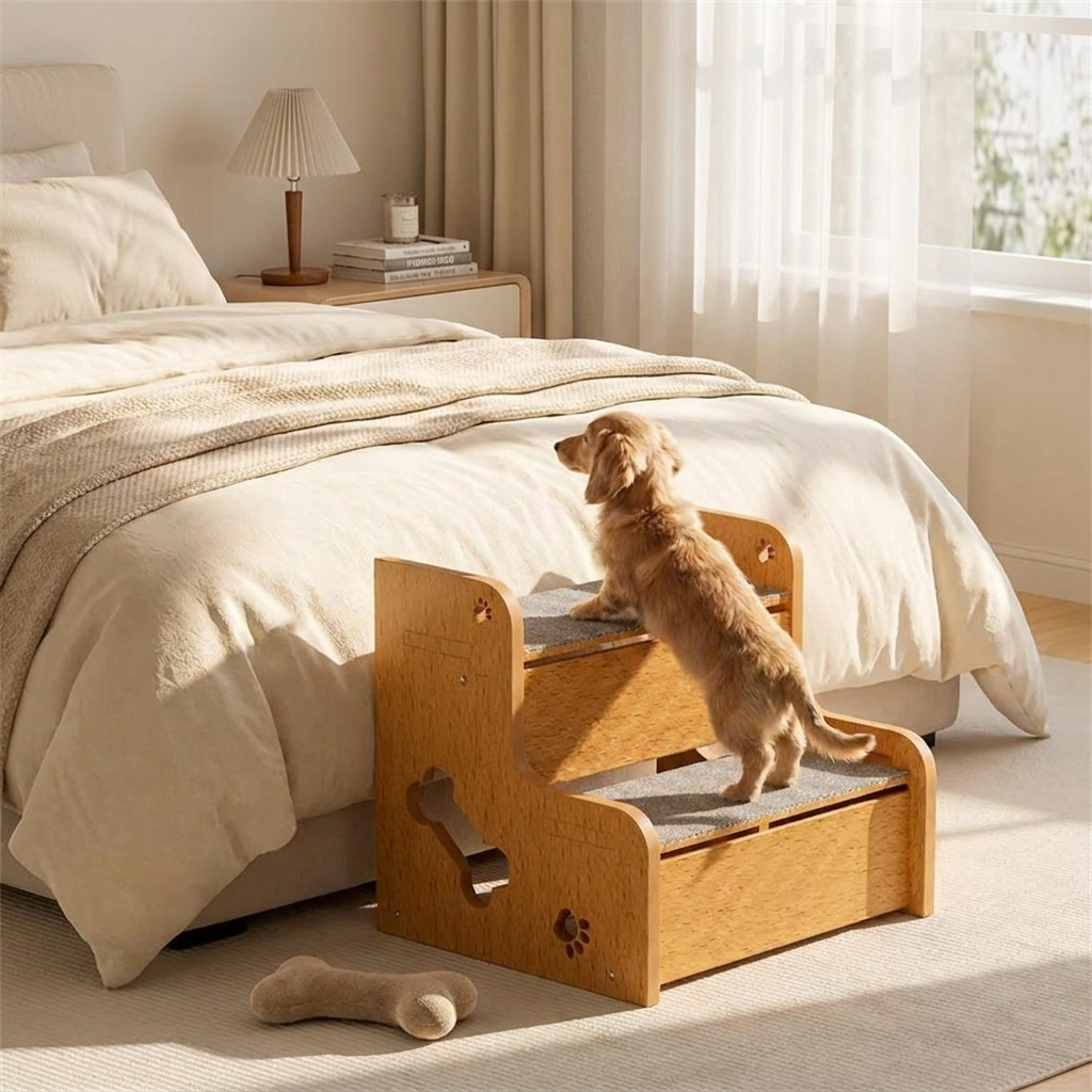 Safe Sturdy Non-Slip Dog Ramp Steps