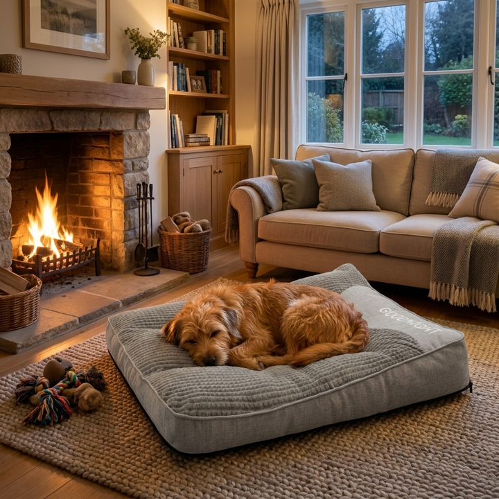 Orthopaedic Scratch-Resistant Dog Cushion Bed with Spine Support
