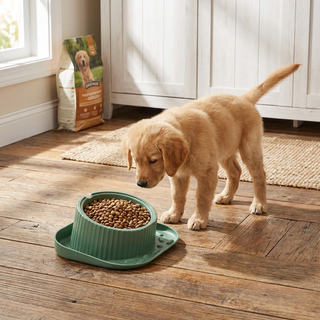 Ergonomic Spill-Proof Pet Feeding Bowl