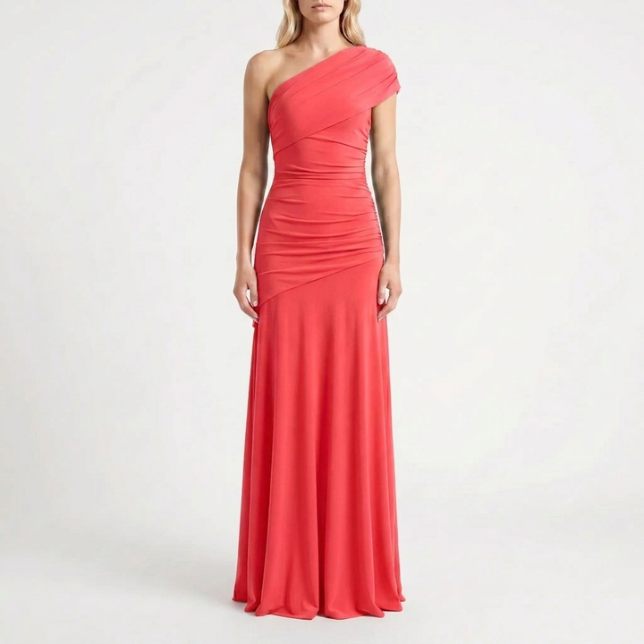 Asymmetric One-Shoulder Maxi Dress
