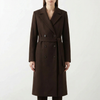 Double-Breasted Belted Long Coat