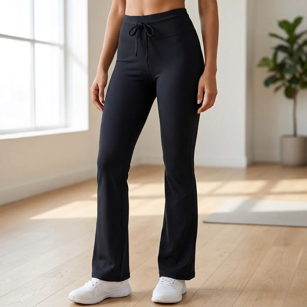 Black High‑Waist Yoga Pants
