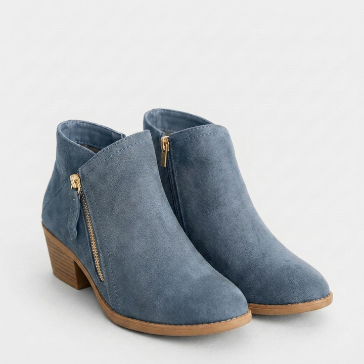 Women’s Ankle Boots | Block Heel with Side Zip Closure