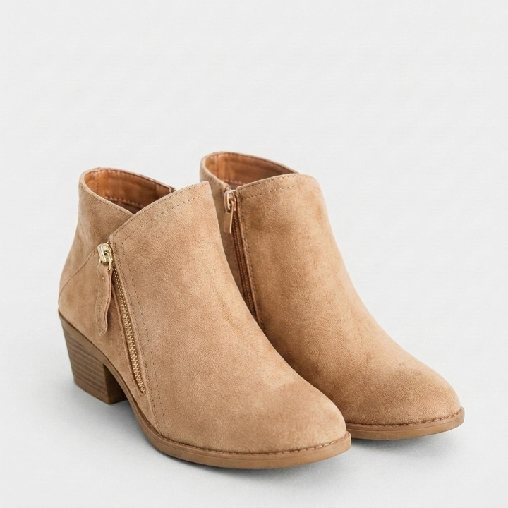 Women’s Ankle Boots | Block Heel with Side Zip Closure