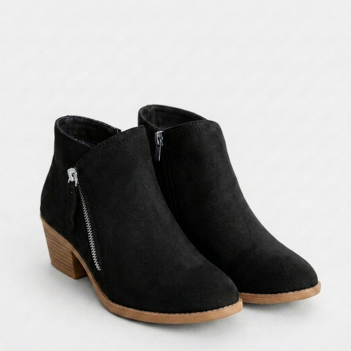 Women’s Ankle Boots | Block Heel with Side Zip Closure