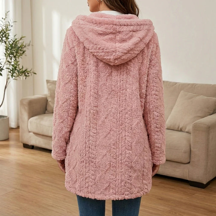 Plush Hooded Cardigan