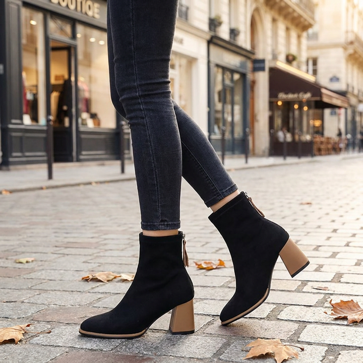 Women’s Ankle Boots | Block Heel with Closed Toe Design