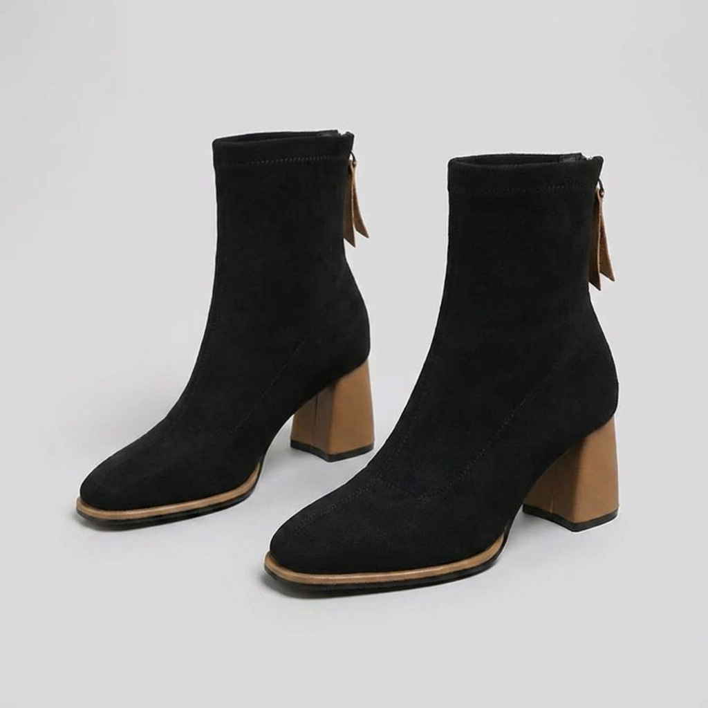 Women’s Ankle Boots | Block Heel with Closed Toe Design