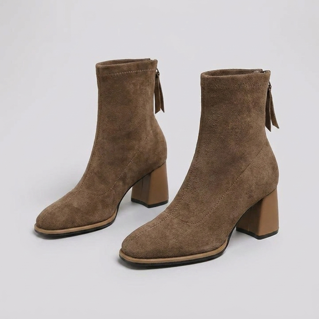 Women’s Ankle Boots | Block Heel with Closed Toe Design
