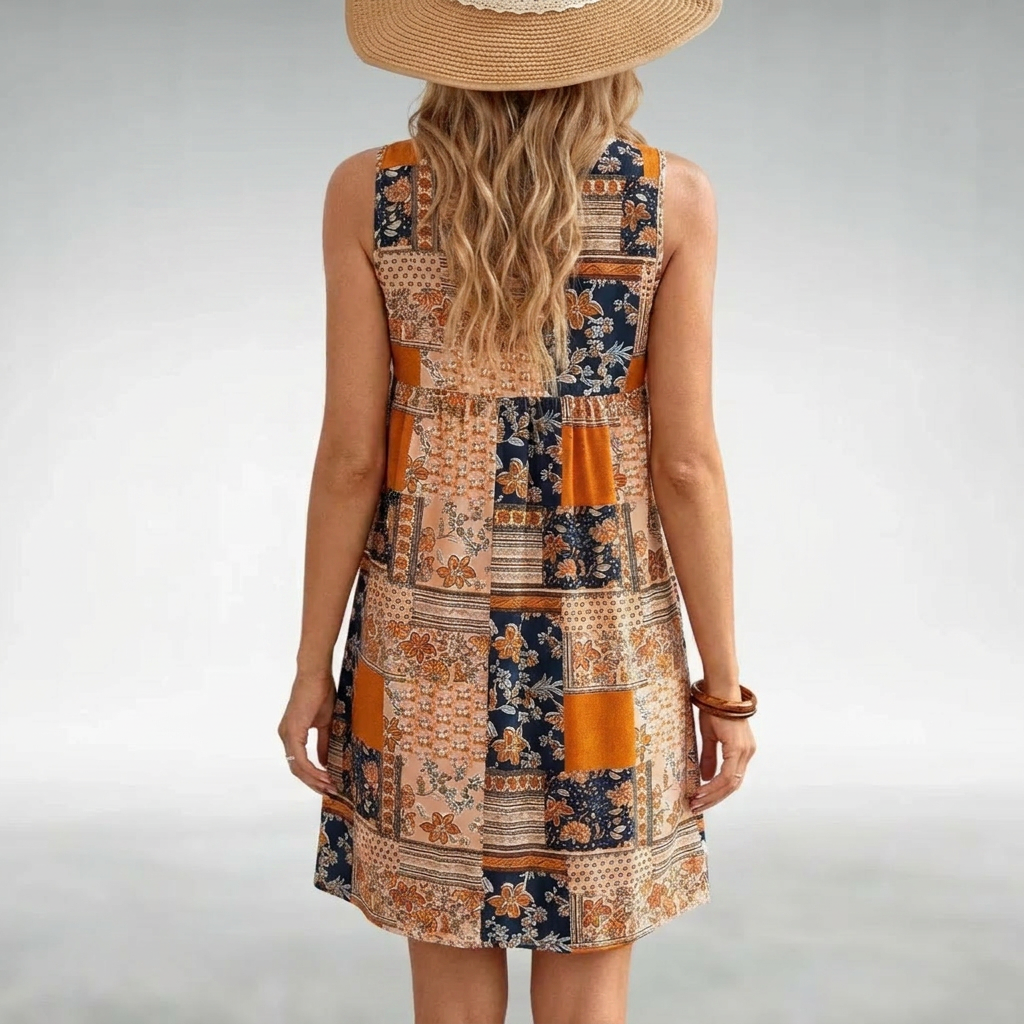 Women's Boho Print Flowy Beach Dress