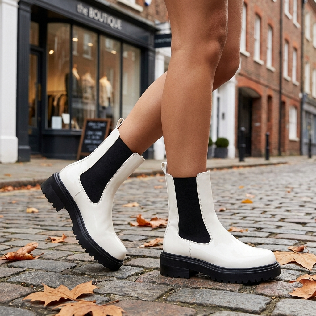 Women's Ankle Pull-On Boots with Stretch Panels