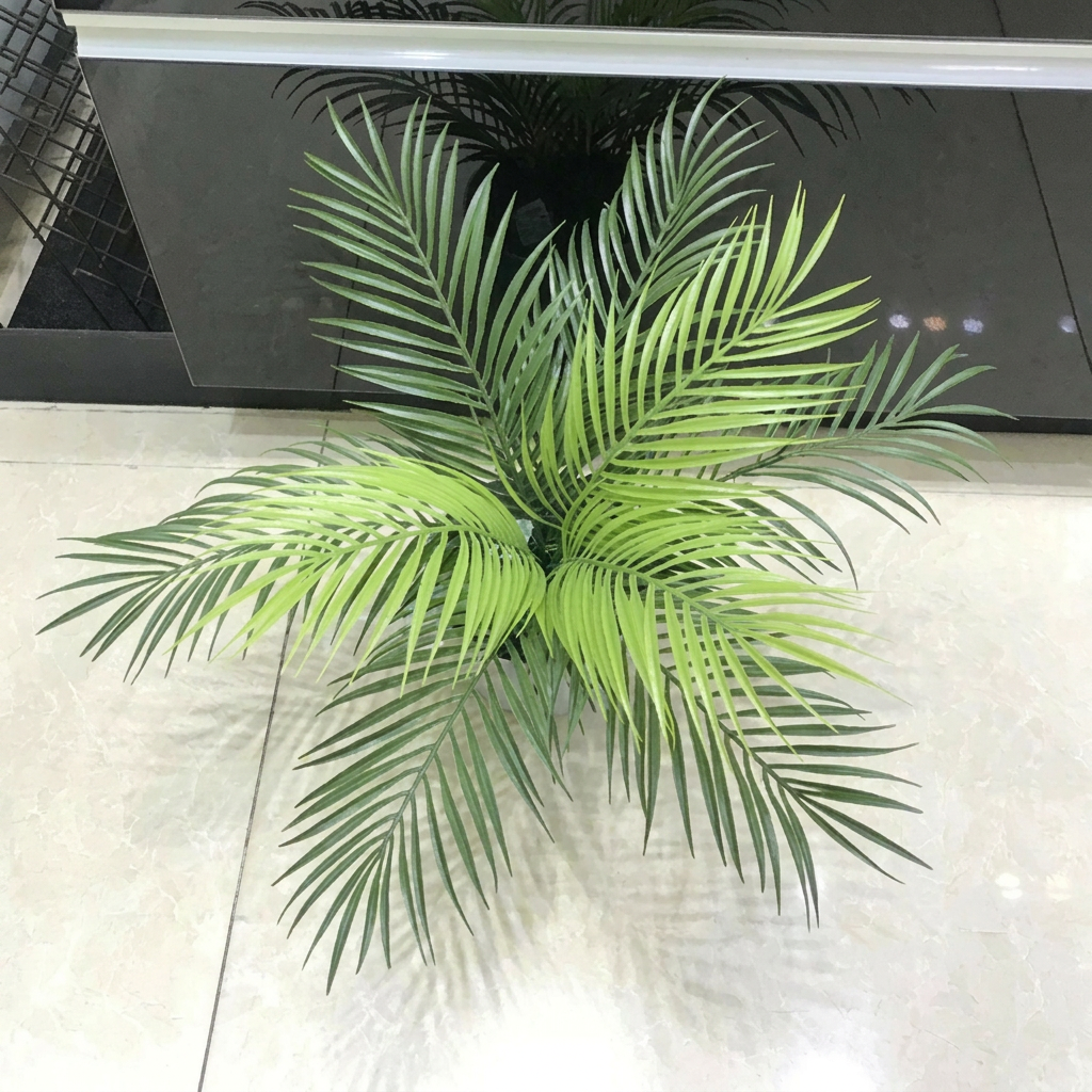 12 Faux Palm Leaves – Realistic Greenery for DIY & Events