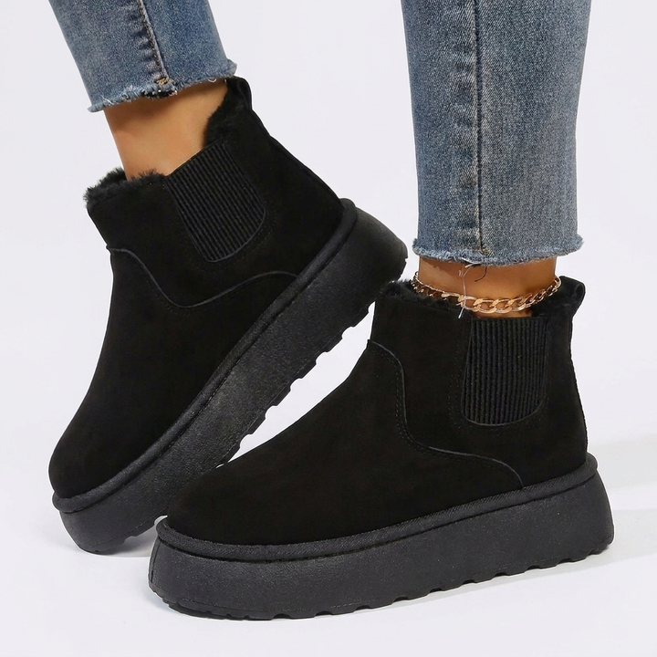 Women’s Ankle Slip-On Boots with Stylish Sole