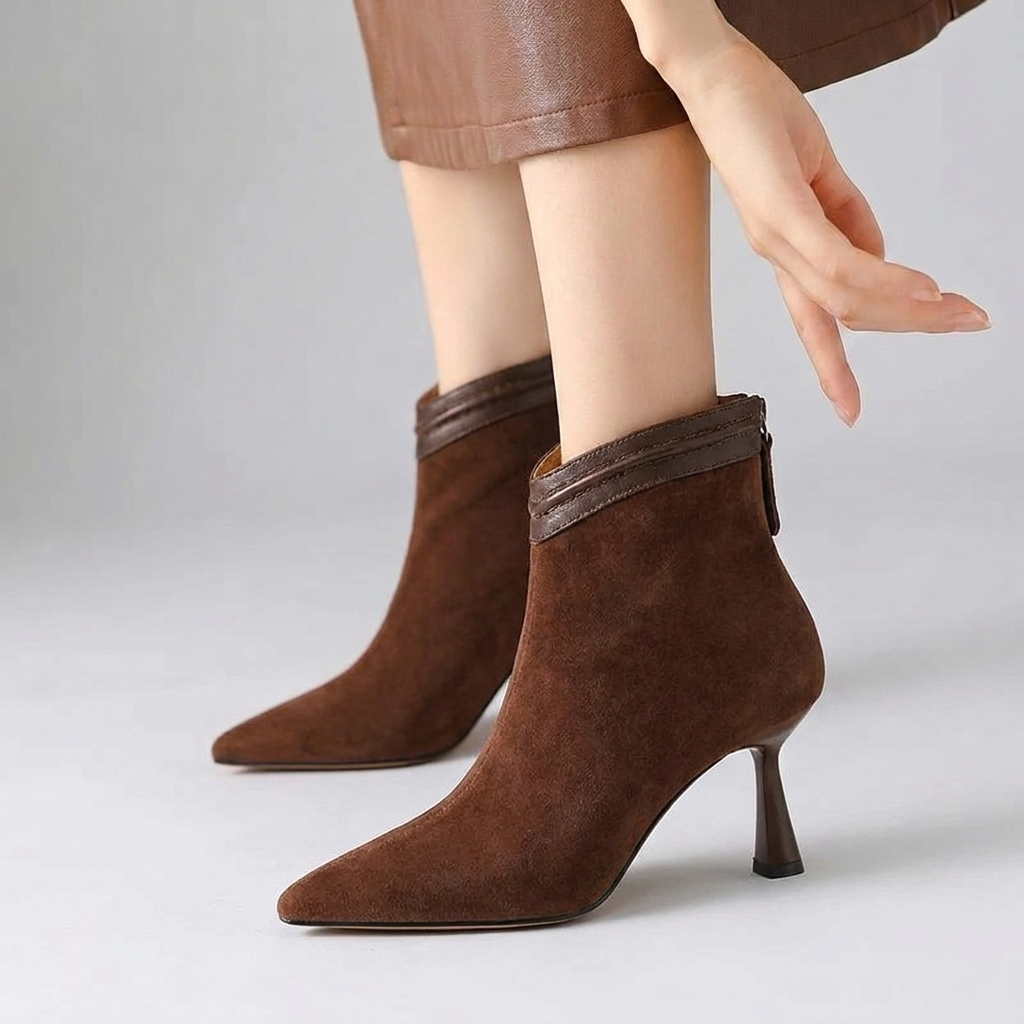 Elegant Women’s Ankle Booties with Stiletto Heel