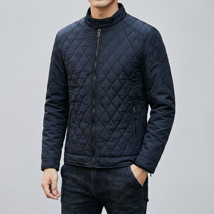 Men’s Checked Transitional Jacket – Stylish & Cozy