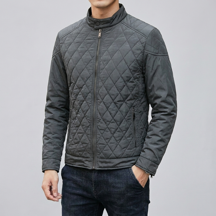 Men’s Checked Transitional Jacket – Stylish & Cozy