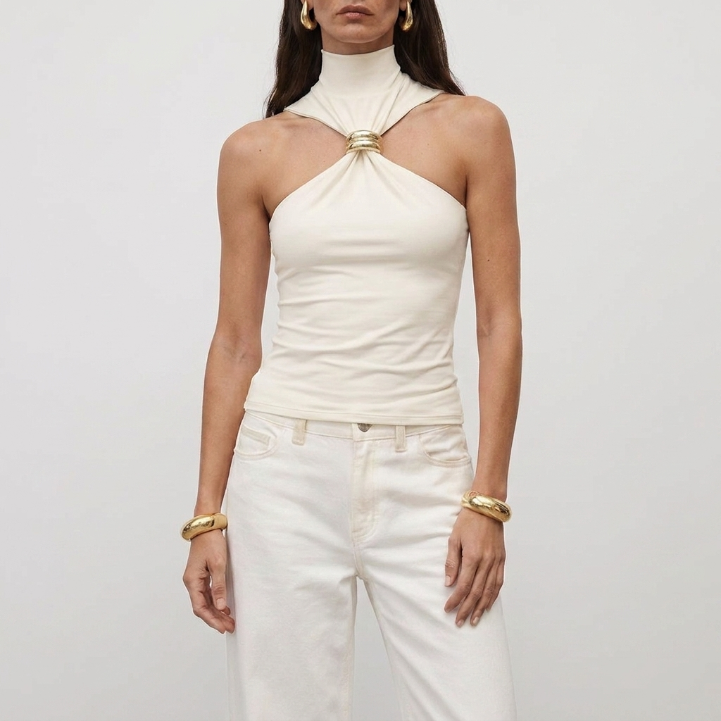 Elegant High Neck Halter for Women