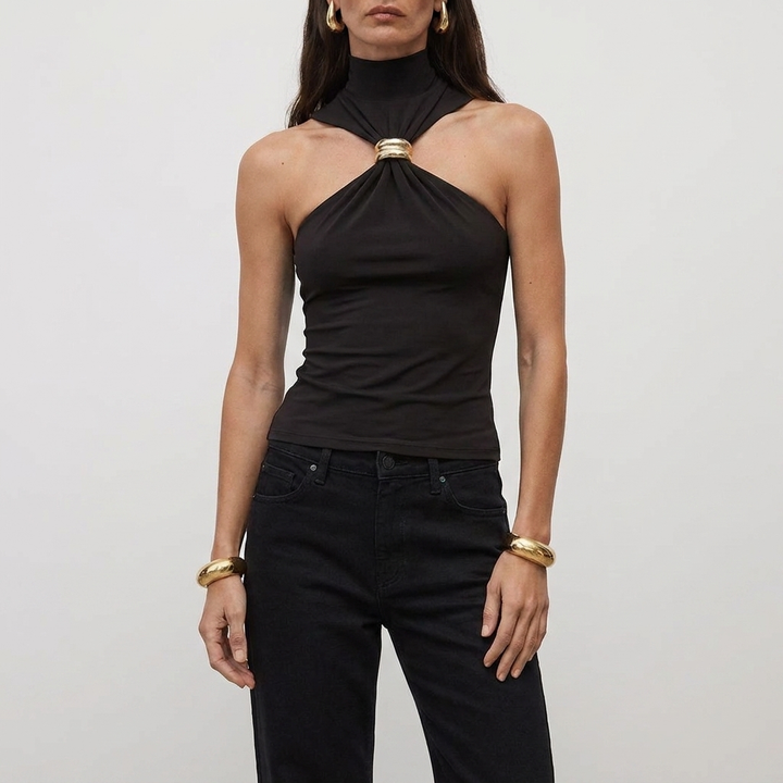 Elegant High Neck Halter for Women