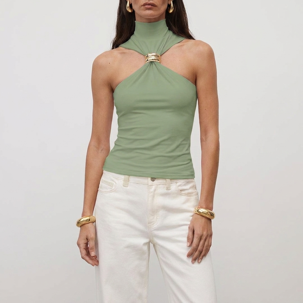 Elegant High Neck Halter for Women