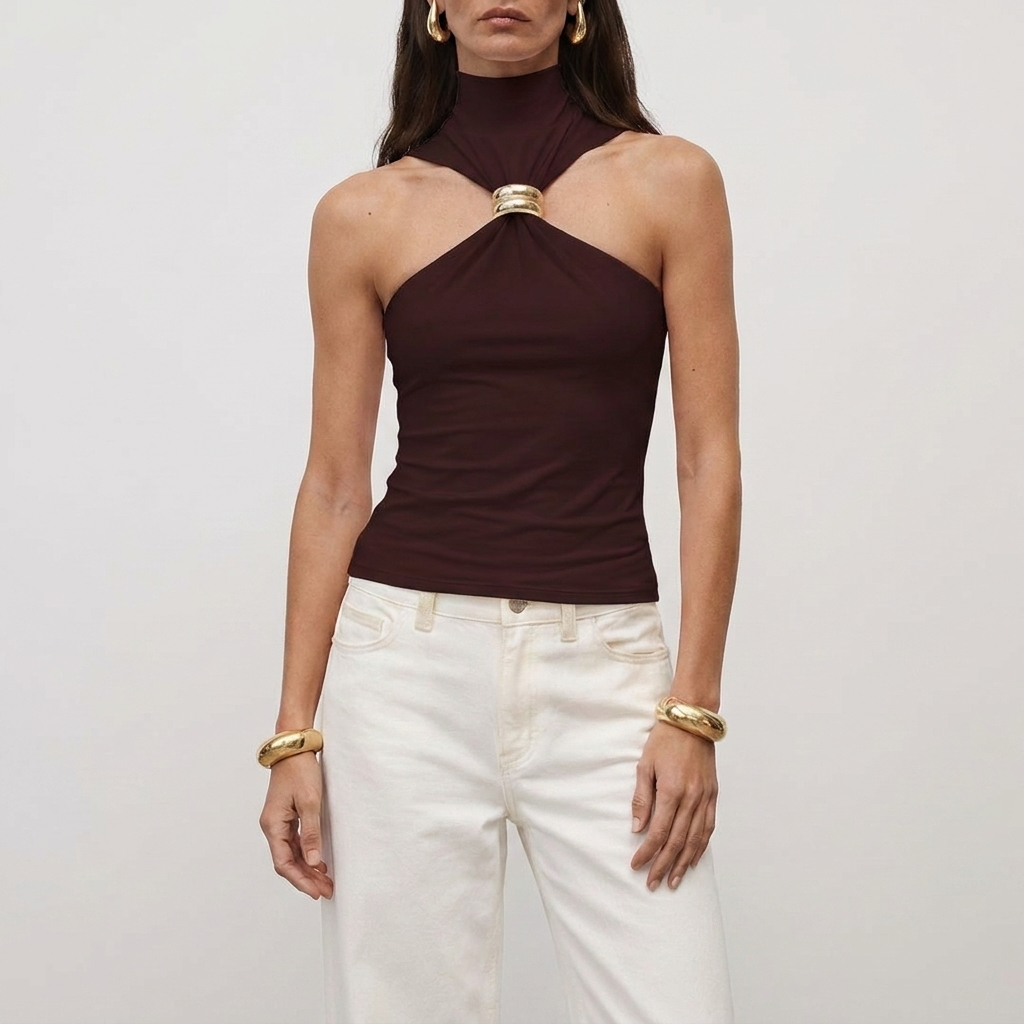 Elegant High Neck Halter for Women