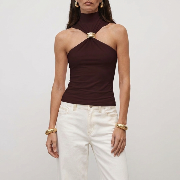Elegant High Neck Halter for Women