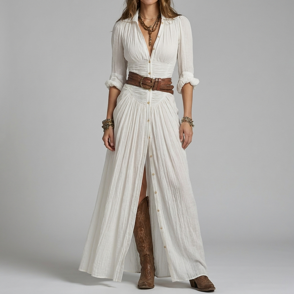 Flowing Grace: Statement Maxi Dress