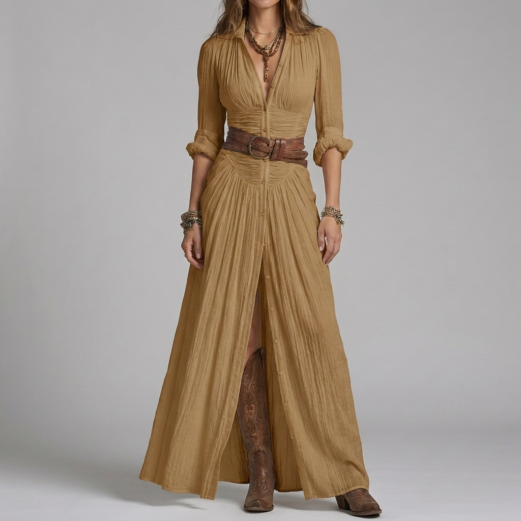 Flowing Grace: Statement Maxi Dress