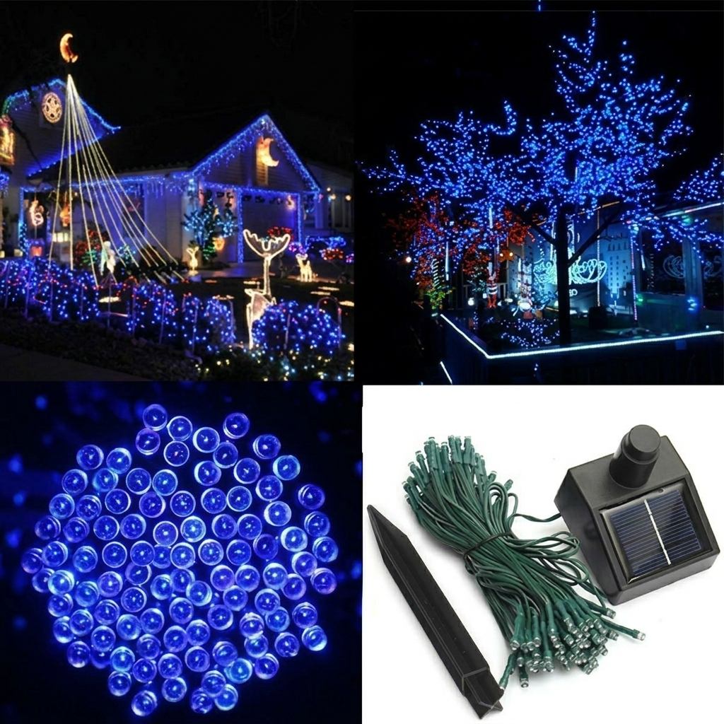 Outdoor 100-LED Solar Fairy Light String – 17 Meters