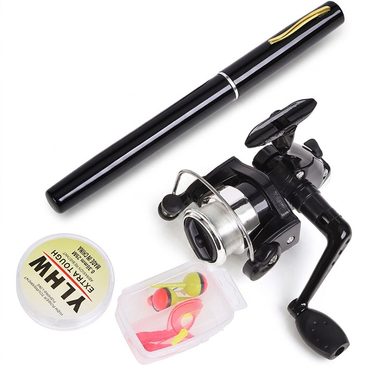 Mini Fishing Rod + Reel, Portable Mini Telescopic Pocket Pen