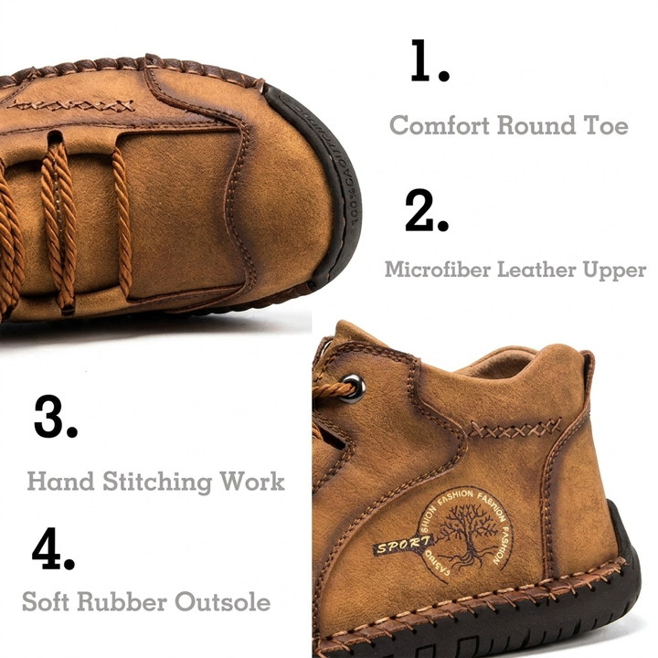 Classic Leather Orthopedic Boots for Men