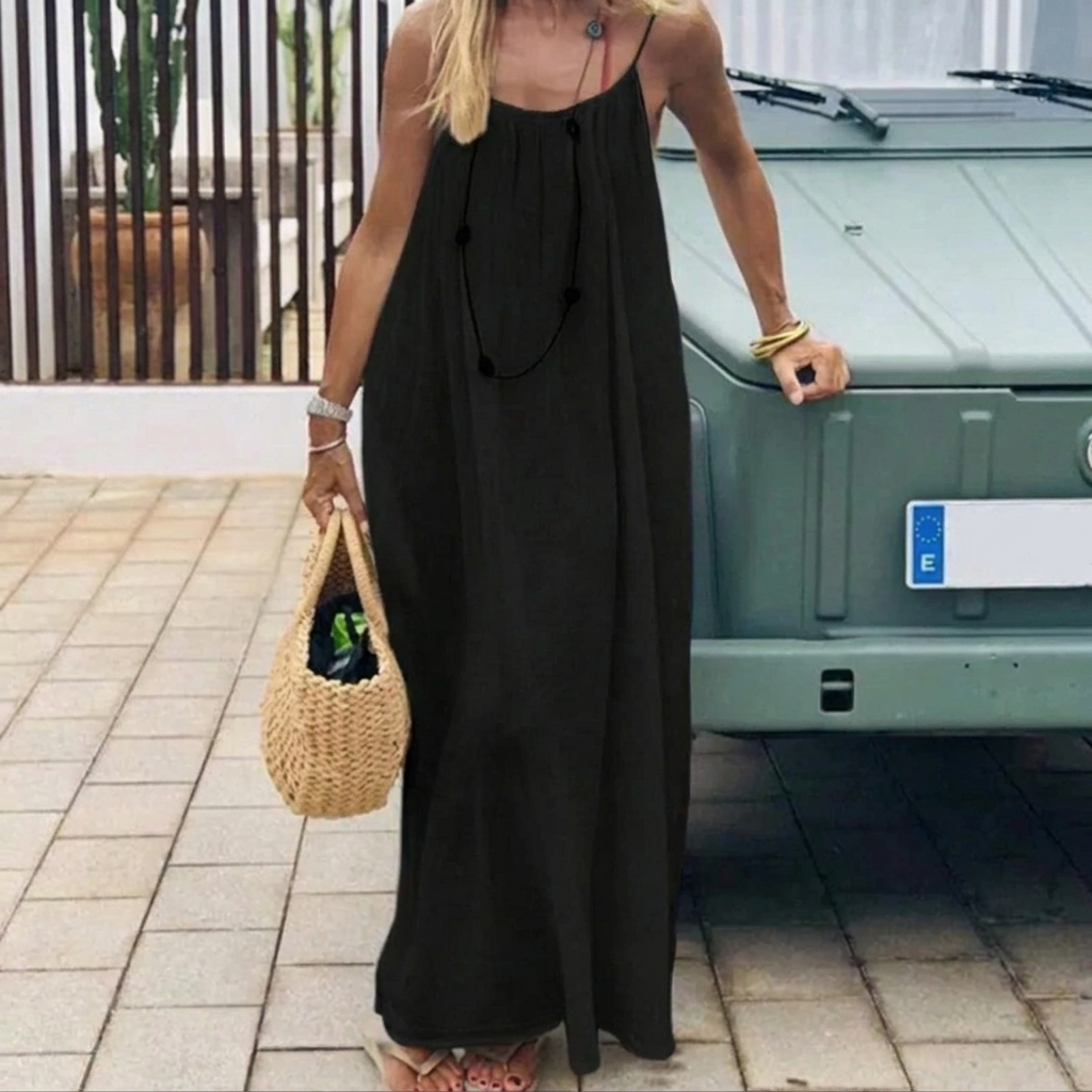 Flowy Backless Maxi Dress