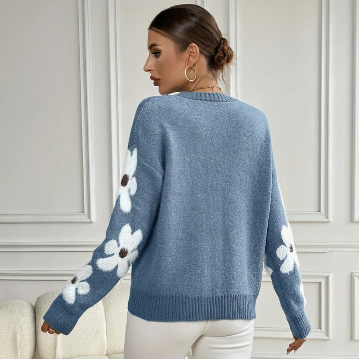 Women’s Casual Daisy Sweater – Soft Knit Top