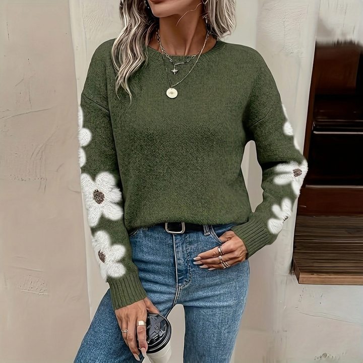 Women’s Casual Daisy Sweater – Soft Knit Top