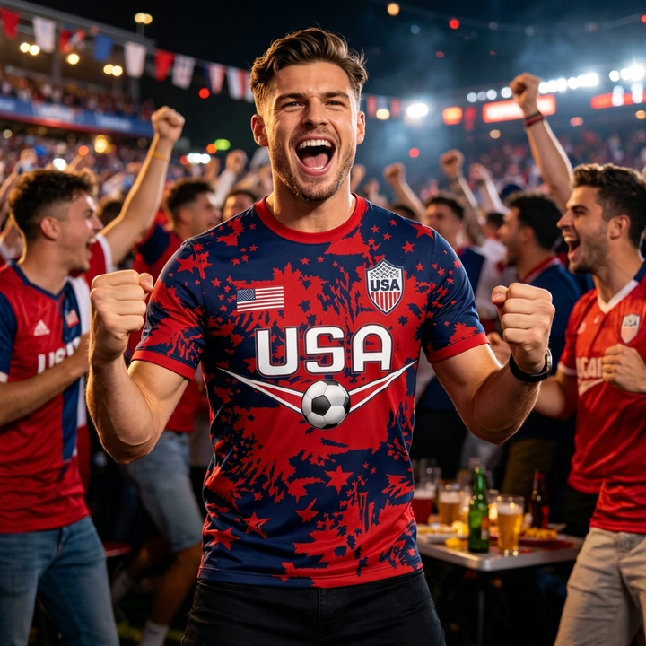 Men’s USA Patriotic Soccer T-Shirt