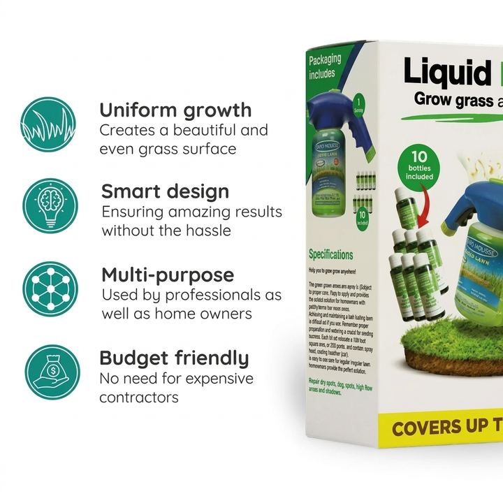 Eco Lawn Growth Spray – Easy Grass Seeding Solution
