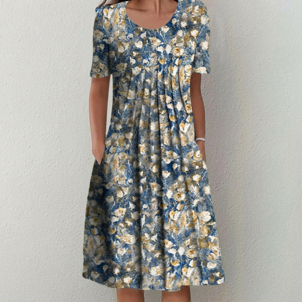 Women’s Casual Midi Dress – Chic Floral Fashion Look