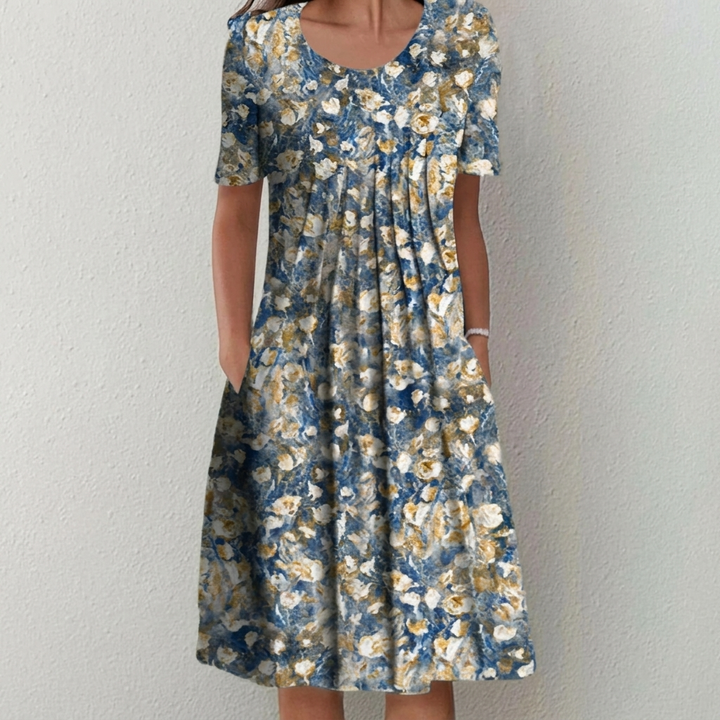 Women’s Casual Midi Dress – Chic Floral Fashion Look