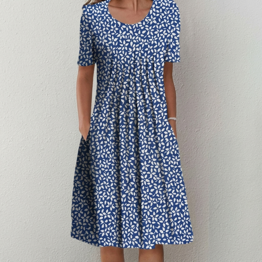 Women’s Casual Midi Dress – Chic Floral Fashion Look