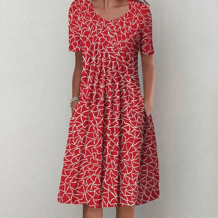 Women’s Casual Midi Dress – Chic Floral Fashion Look