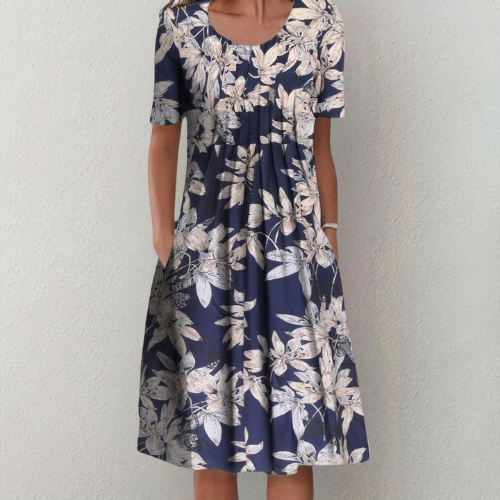 Women’s Casual Midi Dress – Chic Floral Fashion Look
