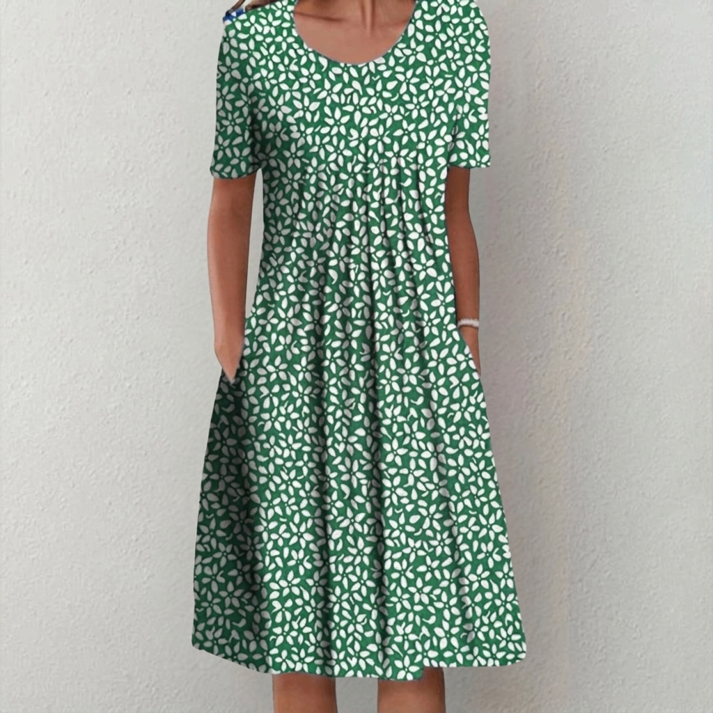 Women’s Casual Midi Dress – Chic Floral Fashion Look