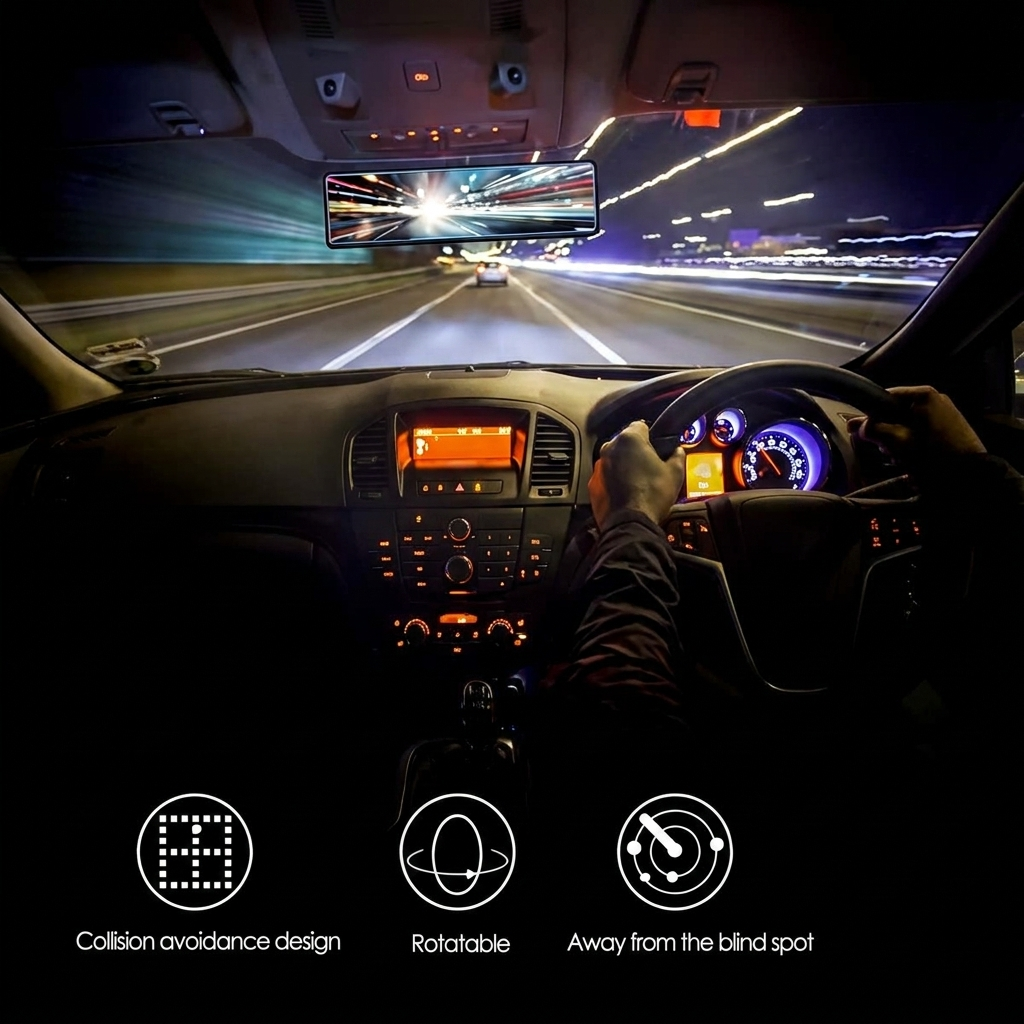 Vehicle Rearview Mirror – Wider View for Safer Driving